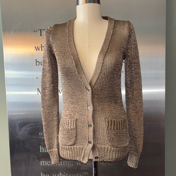 J. Crew Sweaters - J. Crew Taupe Knit V-Neck Button Front Cardigan XS: Like new!